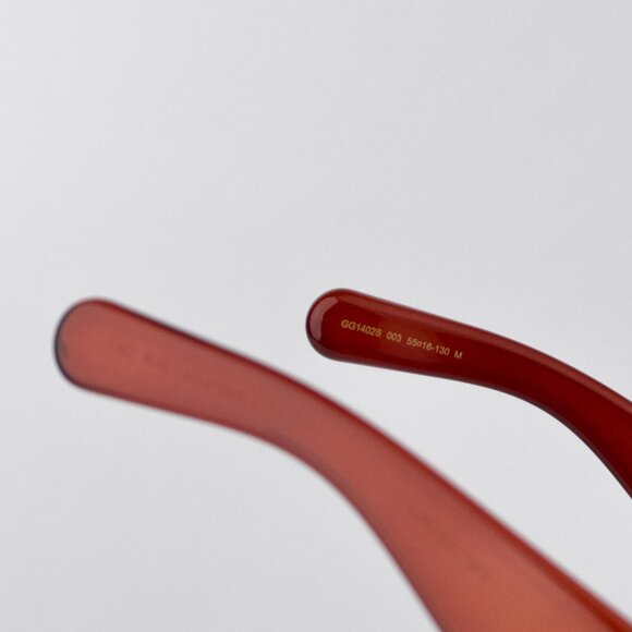 Gucci GG1402S Sunglasses – Transparent Burgundy Frame Brown  | Model GG1402S 003 - Picture 9 of 10
